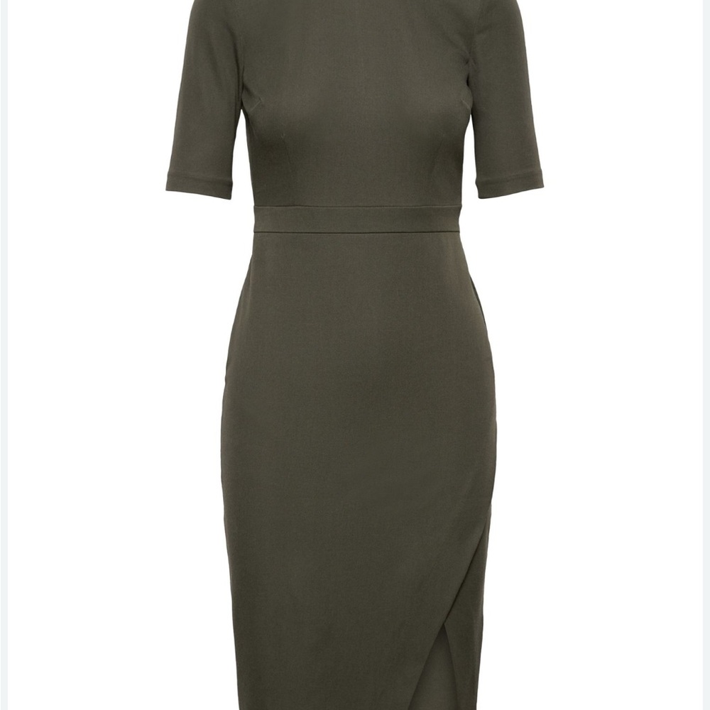 Elegant Olive Green Dress